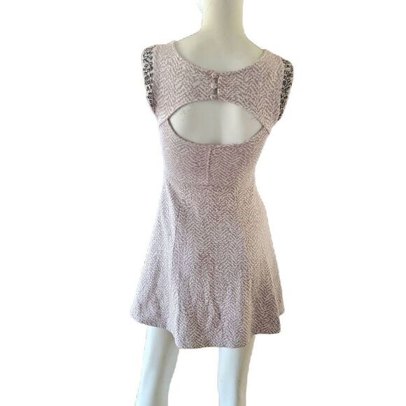 Free People womens Sz XS pale pink embellished dress - Picture 5 of 7